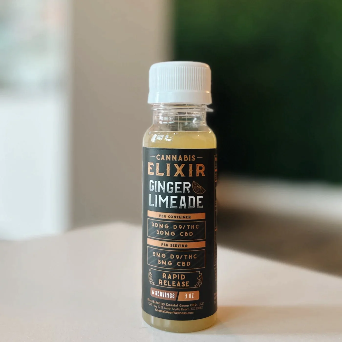 Dankadence Cannabis Elixir 30mg D9-THC 3oz Ginger Limeade